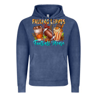 Vintage Denim Falling Leaves Football Please Vintage Hoodie - CowhideDigitalArt