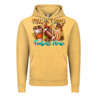 Vintage Mustard Falling Leaves Football Please Vintage Hoodie - CowhideDigitalArt