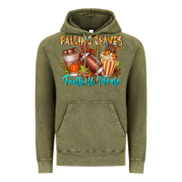 Vintage Olive Falling Leaves Football Please Vintage Hoodie - CowhideDigitalArt