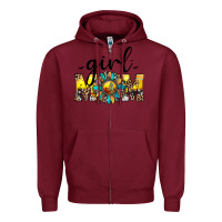 Burgundy girl mom Zipper Hoodie - JahusDesignShop