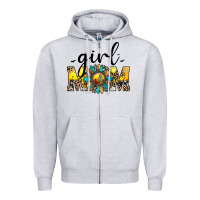 Heather Grey girl mom Zipper Hoodie - JahusDesignShop