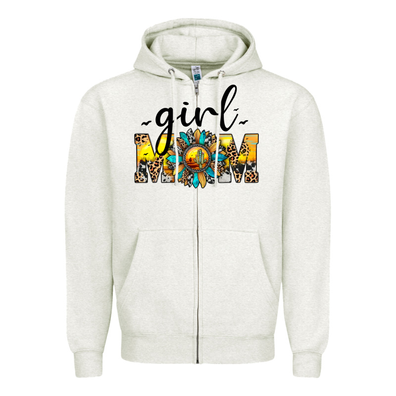 Girl Mom Zipper Hoodie by JahusDesignShop | Teevron
