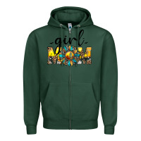 Sports Green girl mom Zipper Hoodie - JahusDesignShop