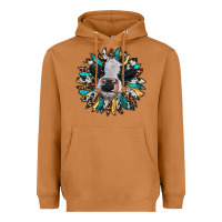 Meerkat baby cow with sunflower Heavyweight Hoodie - RanaPortraitStore