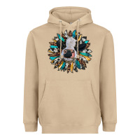 Mushroom baby cow with sunflower Heavyweight Hoodie - RanaPortraitStore