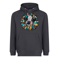 Smoke baby cow with sunflower Heavyweight Hoodie - RanaPortraitStore