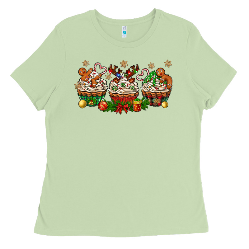 Christmas Cupcake With Gingerbreads Bbs Ladies Tee by BundleAndBundleShop | Teevron