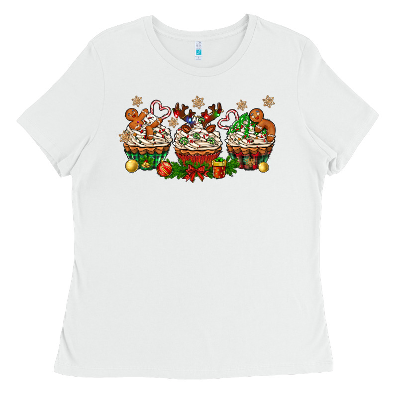 Christmas Cupcake With Gingerbreads Bbs Ladies Tee by BundleAndBundleShop | Teevron
