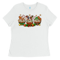 White christmas cupcake with gingerbreads bbs Ladies Tee - BundleAndBundleShop