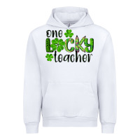 White st. patrick's day one lucky teacher Urban Hoodie - RanaPortraitStore