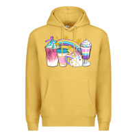 Antique Gold Unicorn Coffee Cups Premium Hoodie - Artiststas