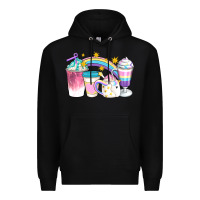 Black Unicorn Coffee Cups Premium Hoodie - Artiststas