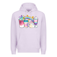 Lilac Unicorn Coffee Cups Premium Hoodie - Artiststas