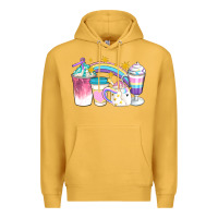 Mustard Unicorn Coffee Cups Premium Hoodie - Artiststas