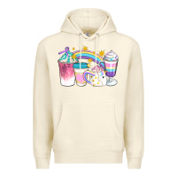 Sandshell Unicorn Coffee Cups Premium Hoodie - Artiststas