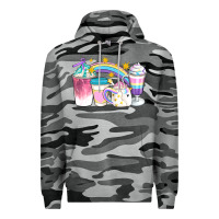 Slate Camo Unicorn Coffee Cups Premium Hoodie - Artiststas
