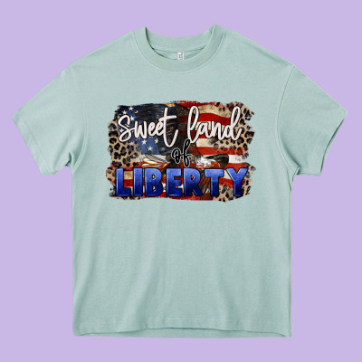 Sweet Land Of Liberty 4th Of July Heavy Core Tee Designed By Cowgirlartshop