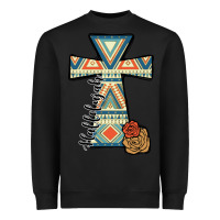 Black halleluljah aztec cross Heavyweight Sweatshirt - JahusDesignShop