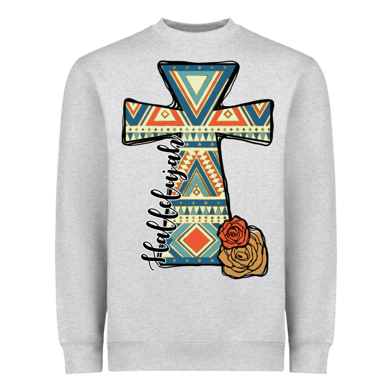 Halleluljah Aztec Cross Heavyweight Sweatshirt by JahusDesignShop | Teevron