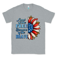 Heather Grey patriotic sunflower no background Classic Tee - Jasminsmagicworld