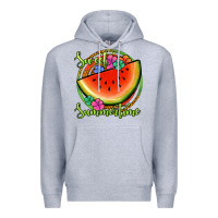 Heather Grey sweet summertime watermelon Premium Hoodie - Jasminsmagicworld