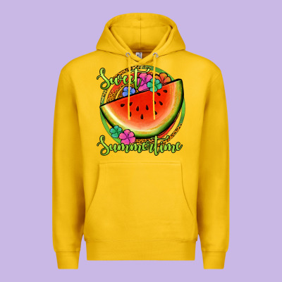 Sweet Summertime Watermelon Premium Hoodie Designed By Jasminsmagicworld