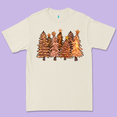Melanin Christmas Trees With Lights Premium Tee Designed By Fadigitalartstudio