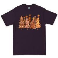 Plum melanin christmas trees with lights Premium Tee - FaDigitalArtStudio
