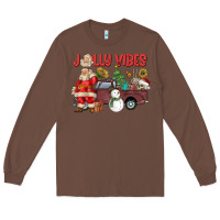 Chestnut Jolly Vibes Long Sleeve Tee - CowhideDigitalArt