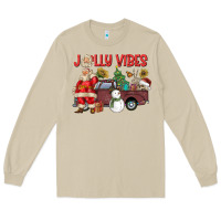 Mushroom Jolly Vibes Long Sleeve Tee - CowhideDigitalArt