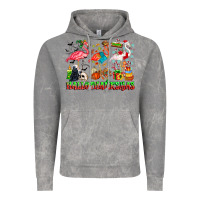 Cloud Rock happy hallothanksmas flamingo Vintage Hoodie - CowhideDigitalArt