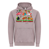 Vintage Zinc happy hallothanksmas flamingo Vintage Hoodie - CowhideDigitalArt