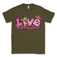 Army Green love is all you need Classic Tee - OliviaCreatesArt