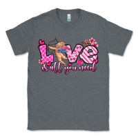 Charcoal Heather love is all you need Classic Tee - OliviaCreatesArt