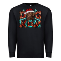 Black dog mom christmas with labrador Premium Sweatshirt - RanaPortraitStore