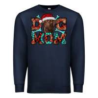 Navy dog mom christmas with labrador Premium Sweatshirt - RanaPortraitStore