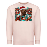 Pale Pink dog mom christmas with labrador Premium Sweatshirt - RanaPortraitStore