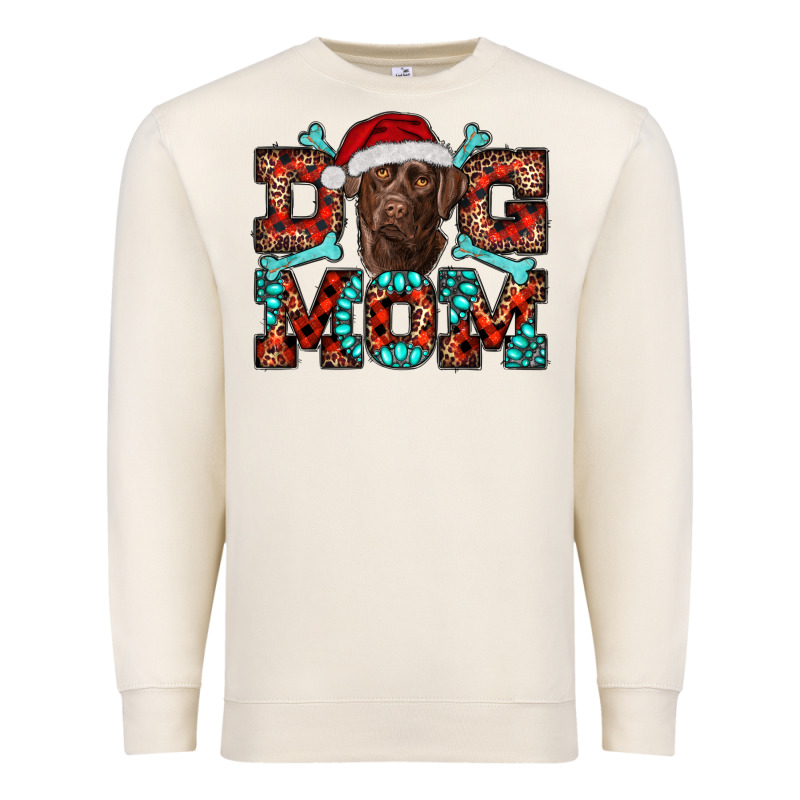 Dog Mom Christmas With Labrador Premium Sweatshirt by RanaPortraitStore | Teevron