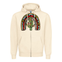 Sandshell christmas cactus rainbow Zipper Hoodie - JahusDesignShop
