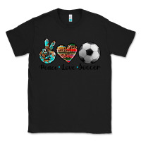 Black peace love soccer Classic Tee - Artiststas