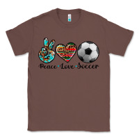 Chestnut peace love soccer Classic Tee - Artiststas