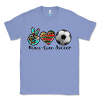 Colony Blue peace love soccer Classic Tee - Artiststas