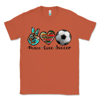 Copper peace love soccer Classic Tee - Artiststas
