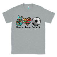 Heather Grey peace love soccer Classic Tee - Artiststas
