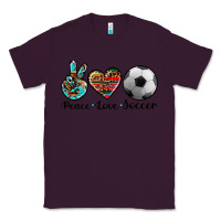 Plum peace love soccer Classic Tee - Artiststas