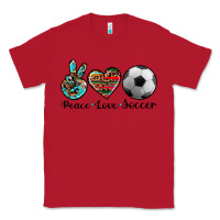 Red peace love soccer Classic Tee - Artiststas