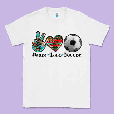 Peace Love Soccer Classic Tee Designed By Artiststas