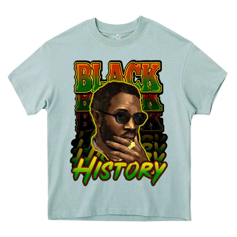 Black History Afro Man Heavy Core Tee by HowdyJamesFarm | Teevron