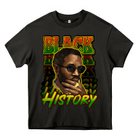 Asphalt Black history afro man Heavy Core Tee - HowdyJamesFarm