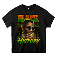 Black Black history afro man Heavy Core Tee - HowdyJamesFarm